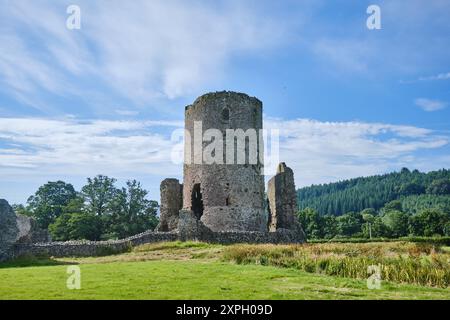 Tretower Castle in Bannau Brycheiniog National Park, Wales Stock Photo