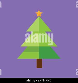 Christmas tree. Winter holiday xmas and new year Stock Vector