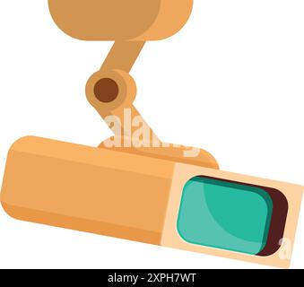 Surveillance camera observing, security system monitoring, cctv recording Stock Vector