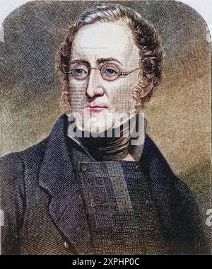 Henry Thomas de la Beche 1796-1855, britischer Geologe. Präsident der Royal Geological Society 1847. Aus Das Leben von Sir Roderick I. Murchison von A Stock Photo