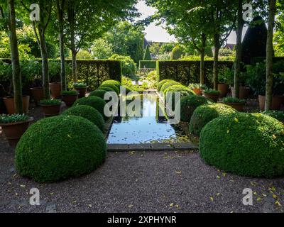 Upper Rill Garden, Wollerton Old Hall Stock Photo