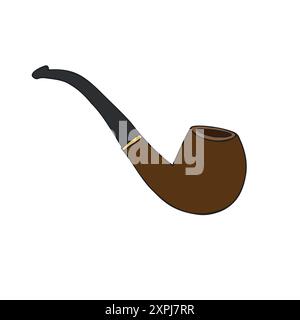 Vector hand drawn smoking pipe Stock Vector