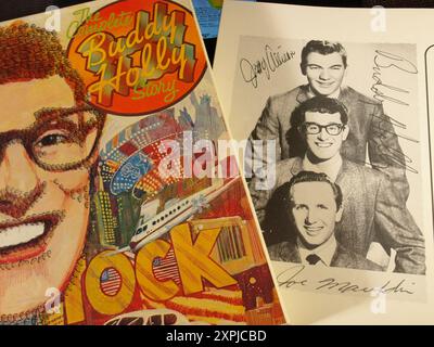 Music Exhibition - Music Exhibition - Buddy Holly; Music and Covers Stock Photo