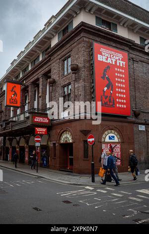 Prince Edward Theatre London - MJ the Musical showing at the Prince Edward Theatre on Old Compton Street Soho London. London West End Theatres. Stock Photo