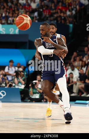 Paris, FRANCE - AUGUST 06: LeBron James of United States during the Men ...