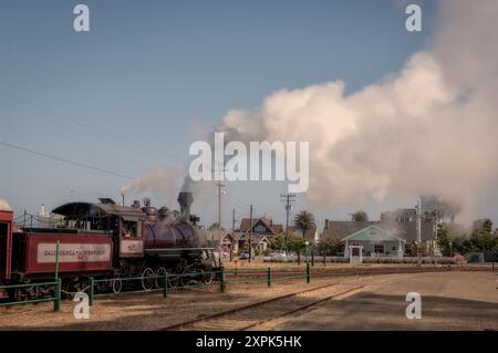 USA, California, Mendocino County, The California Western Railroad,the Skunk Train, is a heritage railroad in Mendocino County, California, running fr Stock Photo