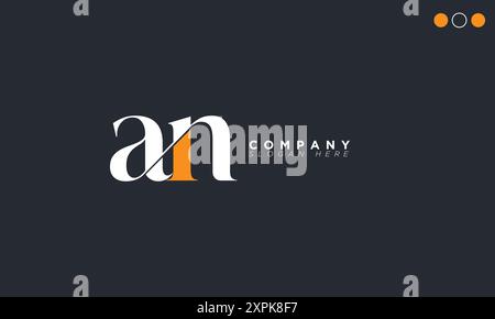 AN Alphabet letters Initials Monogram logo Stock Vector