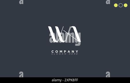 WA Alphabet letters Initials Monogram logo Stock Vector