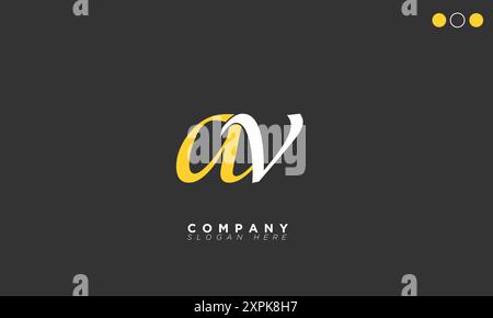 AV Alphabet letters Initials Monogram logo Stock Vector