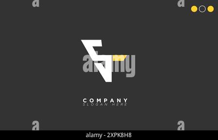 ST Alphabet letters Initials Monogram logo Stock Vector