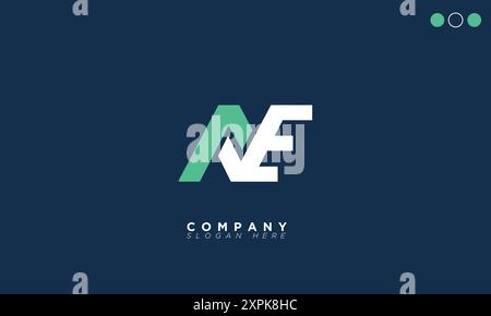 NE Alphabet letters Initials Monogram logo Stock Vector