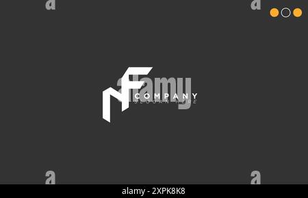 NF Alphabet letters Initials Monogram logo Stock Vector
