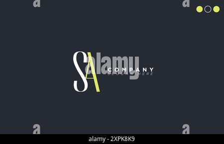 SA Alphabet letters Initials Monogram logo Stock Vector