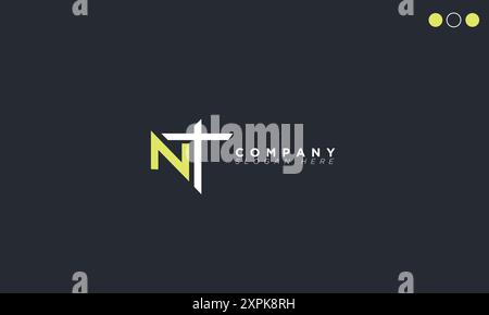 NT Alphabet letters Initials Monogram logo Stock Vector