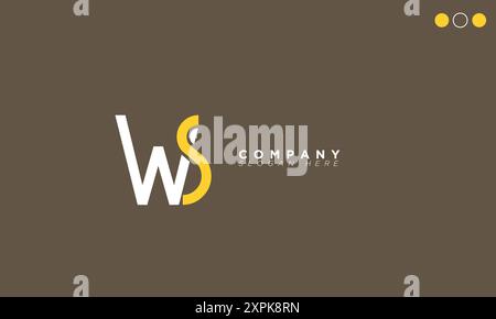 WS Alphabet letters Initials Monogram logo Stock Vector