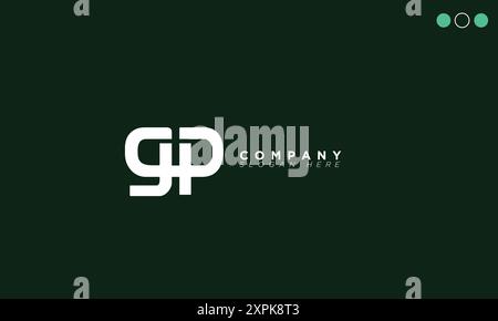 GP Alphabet letters Initials Monogram logo Stock Vector