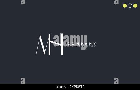 MH Alphabet letters Initials Monogram logo Stock Vector