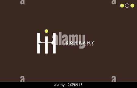 HI Alphabet letters Initials Monogram logo Stock Vector