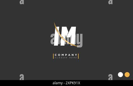 IM Alphabet letters Initials Monogram logo Stock Vector