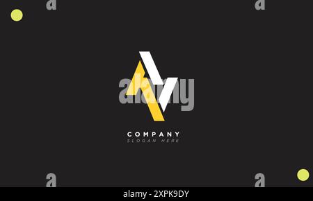 AV Alphabet letters Initials Monogram logo Stock Vector
