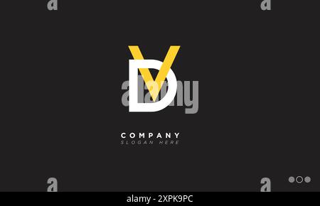DV Alphabet letters Initials Monogram logo Stock Vector