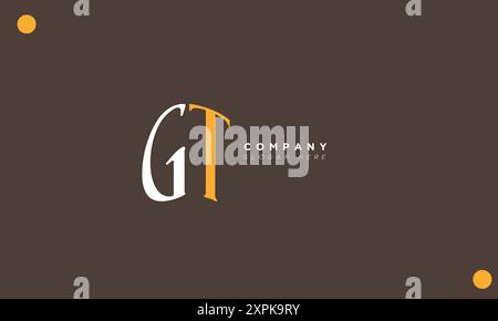 GT Alphabet letters Initials Monogram logo Stock Vector