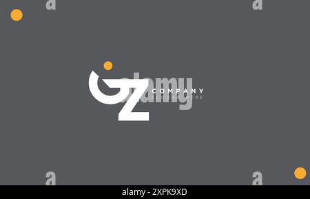 GZ Alphabet letters Initials Monogram logo Stock Vector