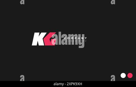 KG Alphabet letters Initials Monogram logo Stock Vector