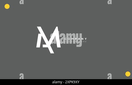 AM Alphabet letters Initials Monogram logo Stock Vector