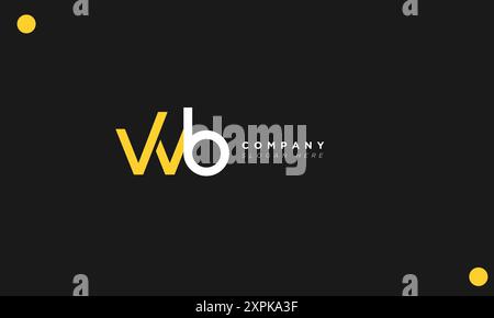 WB Alphabet letters Initials Monogram logo Stock Vector
