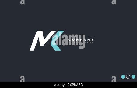 MK Alphabet letters Initials Monogram logo Stock Vector