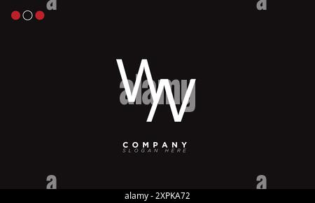WN Alphabet letters Initials Monogram logo Stock Vector