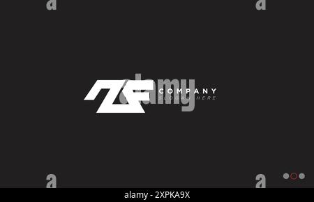 ZF Alphabet letters Initials Monogram logo Stock Vector