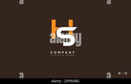 HS Alphabet letters Initials Monogram logo Stock Vector