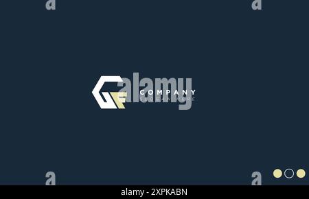 GF Alphabet letters Initials Monogram logo Stock Vector