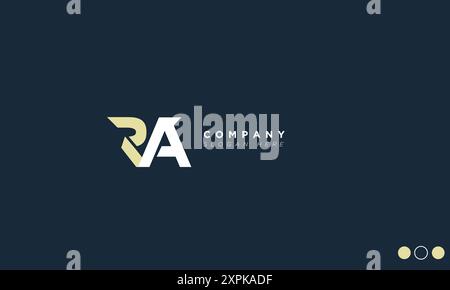 RA Alphabet letters Initials Monogram logo Stock Vector