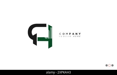 GH Alphabet letters Initials Monogram logo Stock Vector