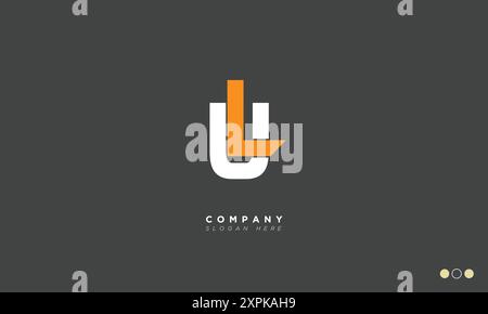 UL Alphabet letters Initials Monogram logo Stock Vector