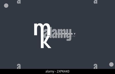 MK Alphabet letters Initials Monogram logo Stock Vector
