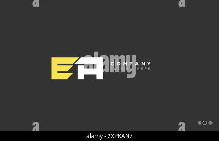 EA Alphabet letters Initials Monogram logo Stock Vector