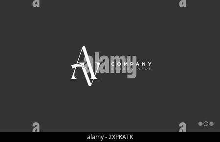 AV Alphabet letters Initials Monogram logo Stock Vector