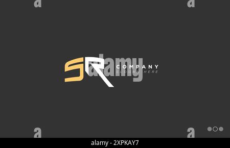 SR Alphabet letters Initials Monogram logo Stock Vector