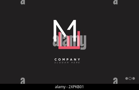 MW Alphabet letters Initials Monogram logo Stock Vector
