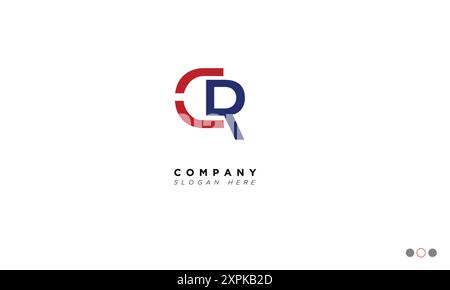 CR Alphabet letters Initials Monogram logo Stock Vector