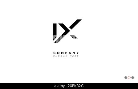 IX Alphabet letters Initials Monogram logo Stock Vector