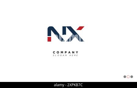 NX Alphabet letters Initials Monogram logo Stock Vector