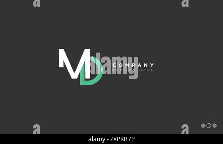 MD Alphabet letters Initials Monogram logo Stock Vector