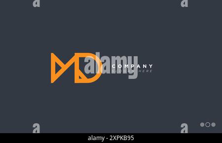 MD Alphabet letters Initials Monogram logo Stock Vector