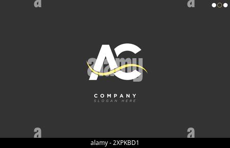 AC Alphabet letters Initials Monogram logo Stock Vector