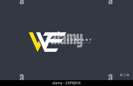 WE Alphabet letters Initials Monogram logo Stock Vector
